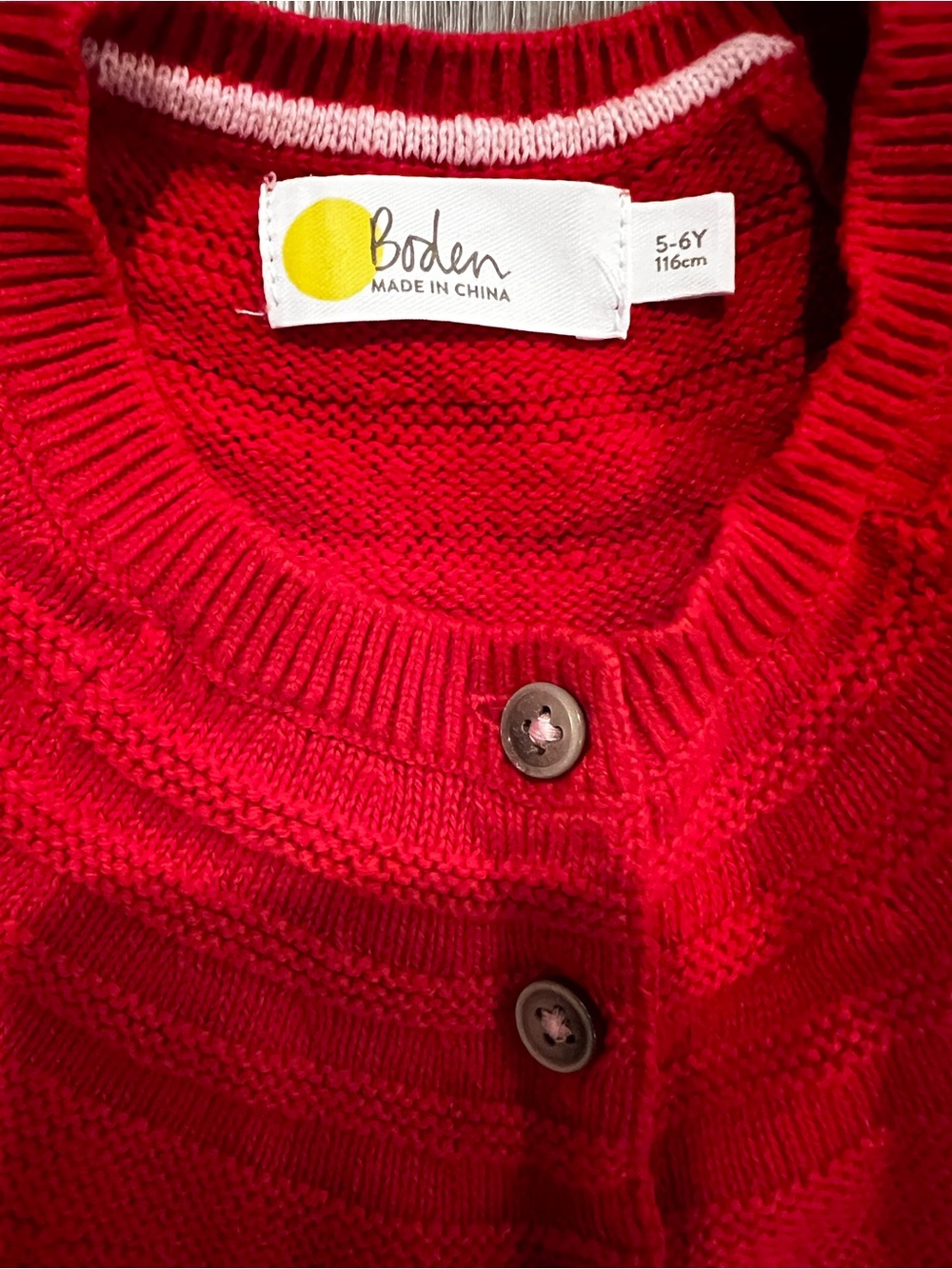 Boden Bright Red Knit Button-Front Cardigan